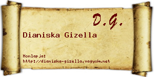 Dianiska Gizella névjegykártya