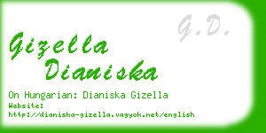 gizella dianiska business card